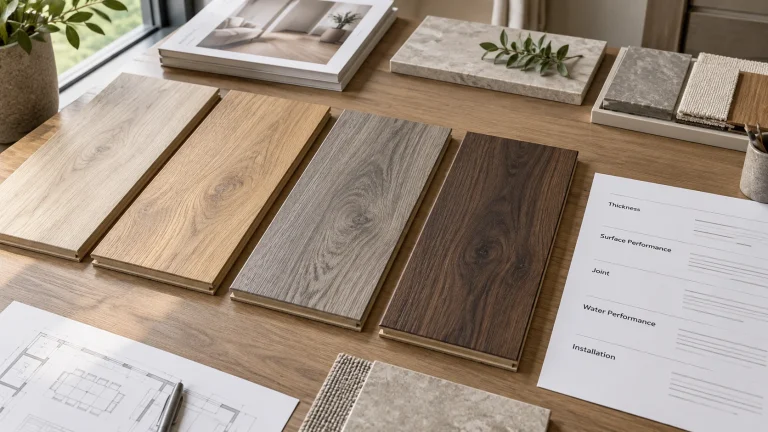Best laminate flooring selection using samples and technical specifications